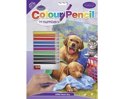 Royal Brush Manufacturing Colour Pencil by Numbers Wash Day Fun