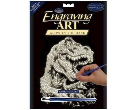 Royal Brush Manufacturing Engraving Art Glow in the Dark T-Rex