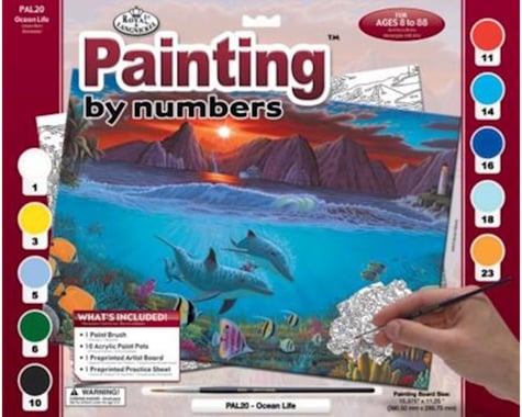 Royal Brush Manufacturing Adult Large Painting By Numbers Ocean Life