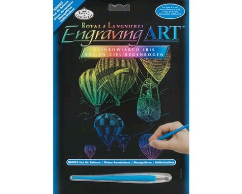 Royal Brush Manufacturing RAIN23 Rainbow Engraving Art Hot Air Balloons