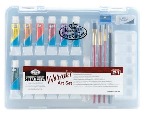 Royal Brush Manufacturing RSET-ART3102 Sm Clear View Watercolor Painting Set