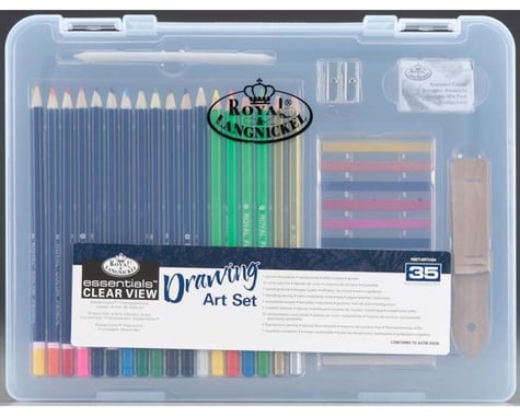 Royal Brush Manufacturing RSET-ART3104 Small Clear View Drawing Set