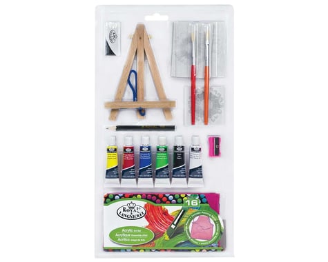Royal Brush Manufacturing RSET-MS110 16pc Mini Art Set w/Prepainted Canvas