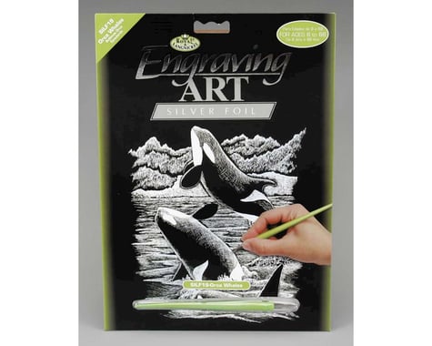 Royal Brush Manufacturing SILF19 Silver Foil Orca Whale