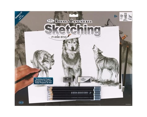 Royal Brush Manufacturing SKBNL-2 Sketch Easy Standard Wolves