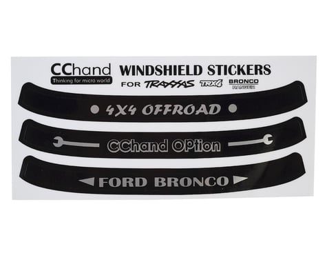 RC4WD CChand Windshield Decals for Traxxas TRX-4 Bronco