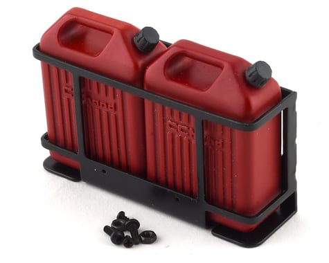 RC4WD CChand 1/10 Dual Portable Jerry Cans w/Mount (Red) (2)