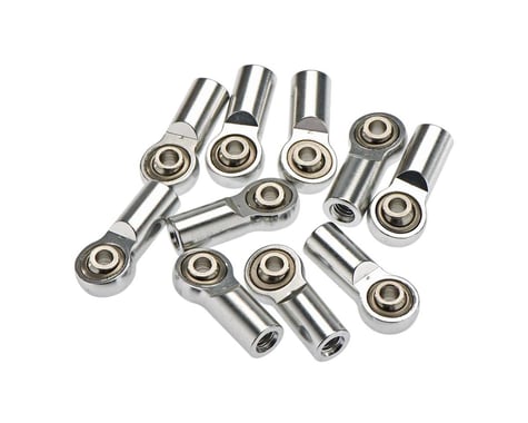 RC4WD Short Straight Alum Rod Ends M3/M4 Silver (10)