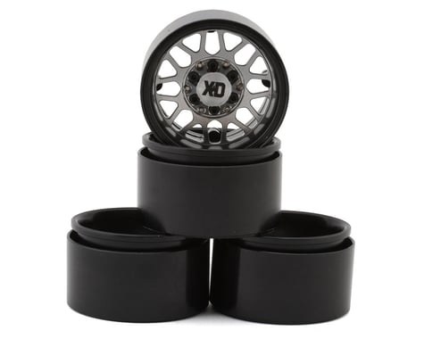 RC4WD XD 1.7" XD849 Grenade 2 Deep Dish Beadlock Wheels (Black/Silver) (4)