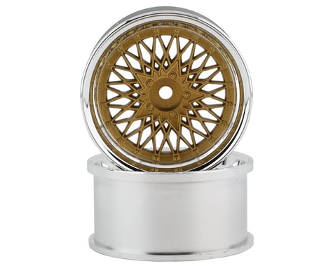 RC Art SSR Formula Mesh 19 Drift Wheels (Gold) (2) (6mm Offset)