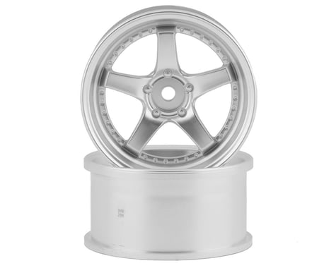 RC Art SSR Professor SP4 5-Spoke Drift Wheels (Matte Silver) (2) (6mm Offset)