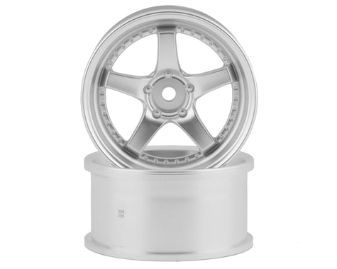 RC Art SSR Professor SP4 5-Spoke Drift Wheels (Matte Silver) (2) (8mm Offset)