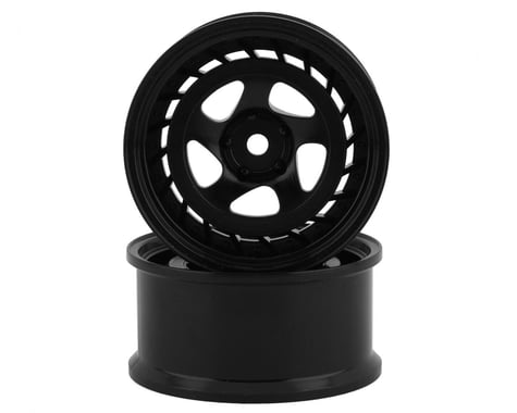 RC Art SSR Formula Aero 5-Spoke Drift Wheels (Black) (2) (Deep Face 8mm Offset)