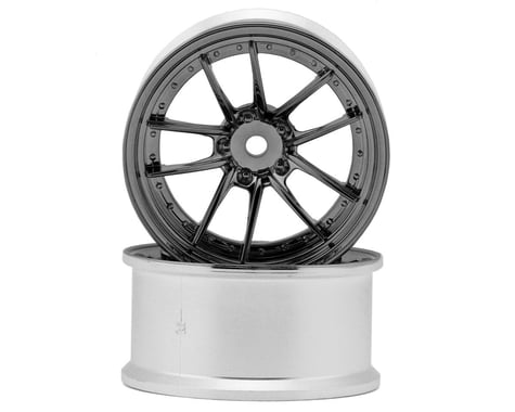 RC Art SSR Reiner Type 10S 5-Split Spoke Drift Wheels (Black Chrome) (2) (Deep Face 8mm Offset)