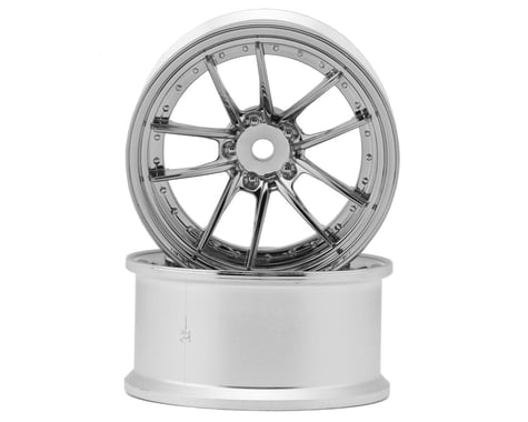 RC Art SSR Reiner Type 10S 5-Split Spoke Drift Wheels (Chrome Silver) (2) (Deep Face 8mm Offset)