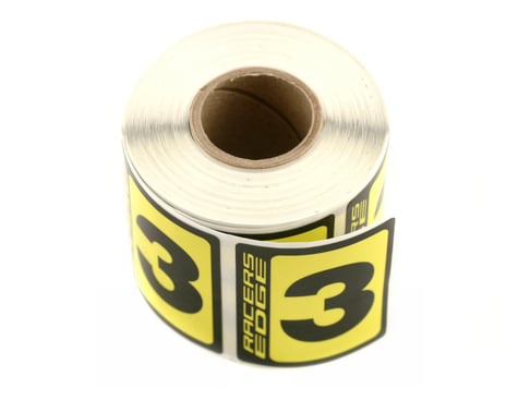 Racers Edge #3 Race Car Numbers  (Black/Yellow)