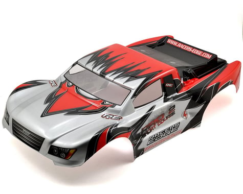 Racers Edge Pro2 1/10 Short Course Truck Body (Silver/Black/Red)