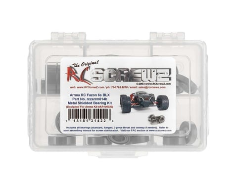 RC Screwz Arrma Fazon 6S BLX Metal Shielded Bearing Kit