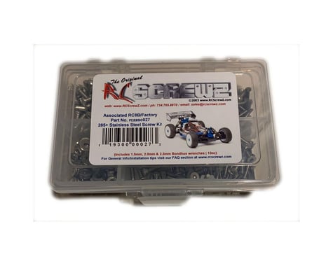 RC Screwz Associated RC8/RS Stainless Steel Screw Kit