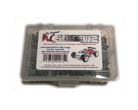 RC Screwz Associated RC8T3e Team Stainless Screw Kit