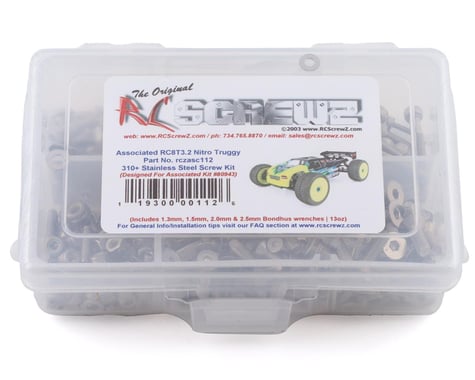 RC Screwz Associated RC8T3.2 Nitro Stainless Steel Screw Kit