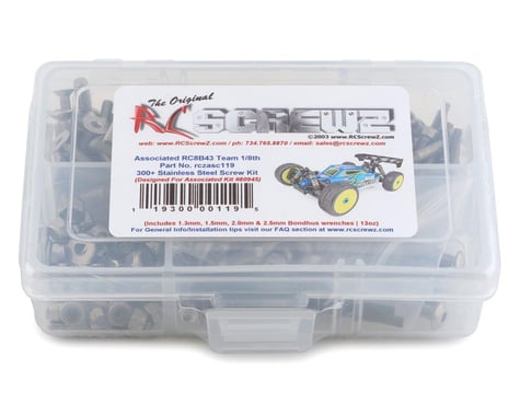 RC Screwz Associated RC8B4e 1/8th E Buggy Stainless Steel Screw Kit