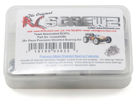 RC Screwz Associated RC8Te Metal Shielded Bearing Kit