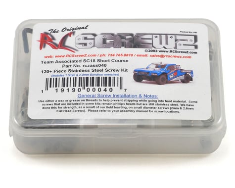 RC Screwz Associated SC18 Stainless Steel Screw Kit