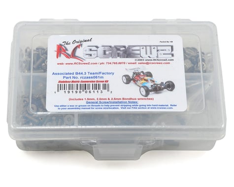 RC Screwz B44.3 Metric Stainless Steel Screw Kit