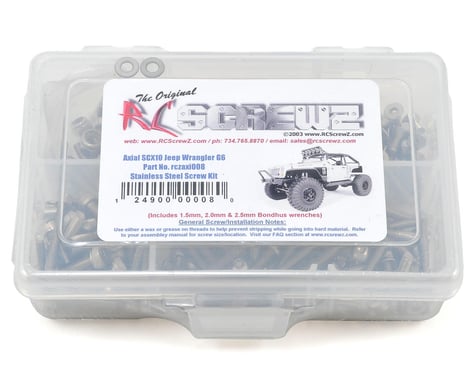 RC Screwz Axial SCX10 Jeep Wrangler G6 Stainless Steel Screw Kit