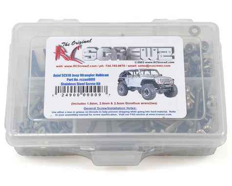 RC Screwz Axial SCX10 Stainless Steel Screw Kit (AXI009)