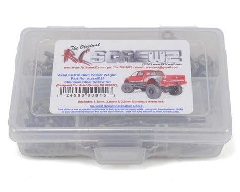 RC Screwz Axial SCX10 Ram Power Wagon Stainless Steel Screw Kit