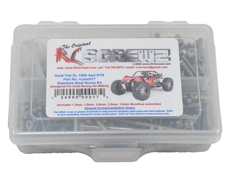 RC Screwz Axial Yeti XL RTR Stainless Steel Screw Kit