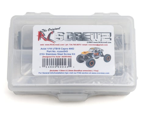 RC Screwz Axial UTB18 Capra 1/18 4WD Stainless Steel Screw Kit