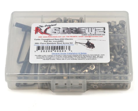 RC Screwz Curtis Youngblood Rave ENV Electric Stainless Steel Screw Kit