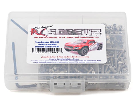 RC Screwz Team Durango DESC410R/V2 Stainless Steel Screw Kit