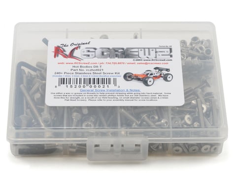 RC Screwz Hot Bodies D8T Stainless Steel Screw Kit