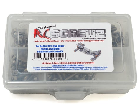 RC Screwz Hot Bodies D413 4WD Buggy Stainless Steel Screw Kit