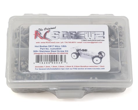 RC Screwz HB D817 Nitro Stainless Steel Screw Kit