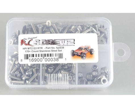 RC Screwz Stainless Steel Screw Kit MT2 G3 RTR