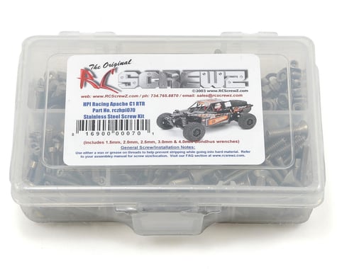 RC Screwz HPI Racing Apache C1 Stainless Steel Screw Kit