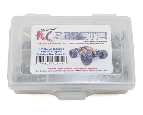 RC Screwz HPI Bullet 3.0 Stainless Steel Screw Kit