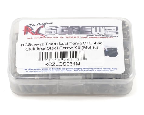 RC Screwz Team Losi Ten-SCTE Stainless Steel Screw Kit (Metric)