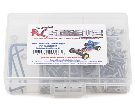 RC Screwz Team Losi 22 Stainless Steel Screw Kit