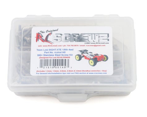 RC Screwz Team Losi 8IGHT-XTE 1/8 4WD Buggy Stainless Steel Screw Kit