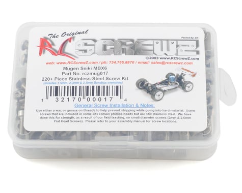 RC Screwz Mugen Seiki MBX-6 Stainless Steel Screw Kit