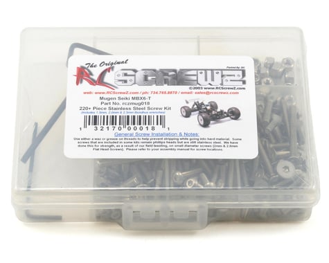 RC Screwz Mugen MBX6T Stainless Steel Screw Kit