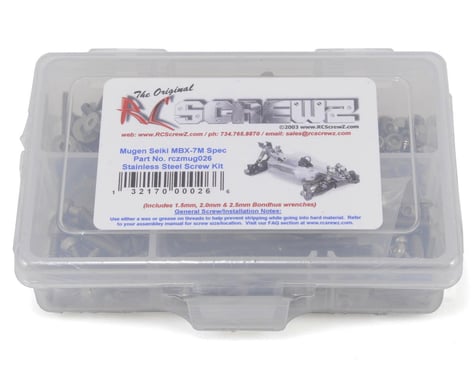 RC Screwz Mugen Seiki MBX7 M-Spec Stainless Steel Screw Kit