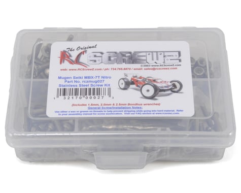 RC Screwz Mugen Seiki MBX7T Nitro Stainless Steel Screw Kit