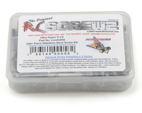 RC Screwz OFNA Hyper 9 V2.0 Stainless Steel Screw Kit